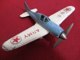 Vintage Hubley U.S. Army Cast Aluminum Airplane Toy