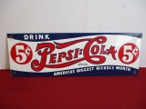 Pepsi:Cola Reproduction 5 cent Porcelain Advertising Sign