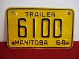 1964 Manitoba Trailer License Plate