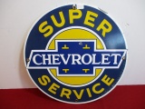 Reproduction Porcelain Enameled Chevrolet Advertising Sign