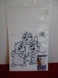 JSA Autographed Cartoon Artwork-The Chipmunks/Phil Ortiz