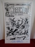 JSA Autographed Cartoon Artwork-Marvel Werewolf/Don Perlin