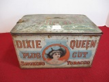 Dixie Queen Tin Lithograph Cut Plug Tobacco Tin