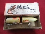 Martin Fish Lure Co. 5J-13 Yellow Silver Scale Plug