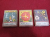 1957 Jiggle Puzzle Vintage Games-Lot of 3