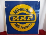 Milwaukee Milk Producer Advertising Metal Sign