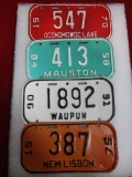 NOS Wisconsin Bicycle License Plates-Lot of 7