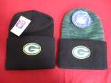 Official Green Bay Packer Style 286 Sideline Winter Hat Pair