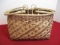 Native American Wooden Handled Gathering Basket