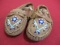 Pair of Native American Beaded Children's Moccasins