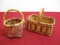 Native American Pair of Miniature Woven Baskets