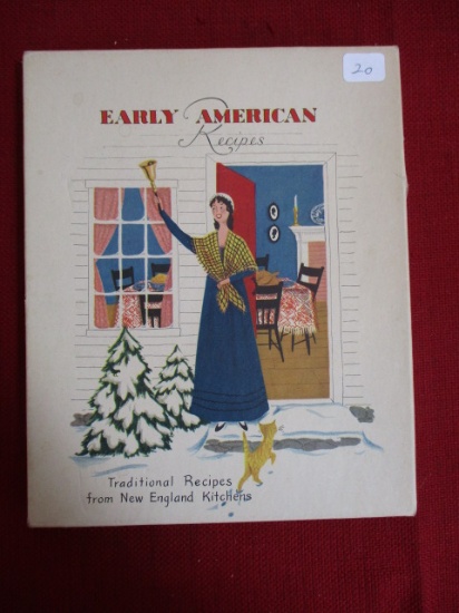 1953 Early American Recipes Book w/ original box