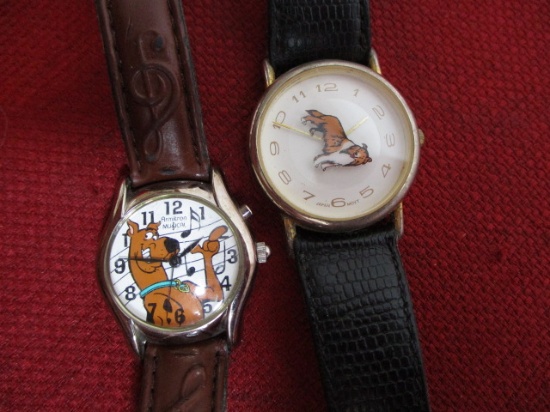 Vintage Lassie & Scooby Doo Watch Pair