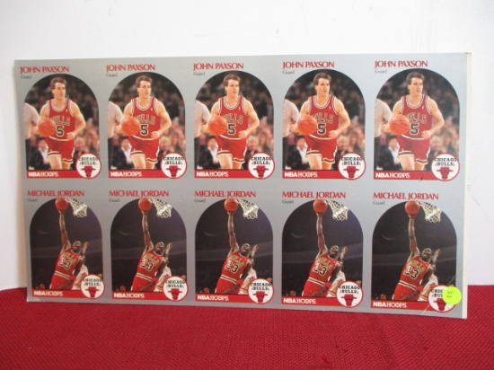 1990 NBA Hoops Uncut Michael Jordan/John Paxson Basketball Cards
