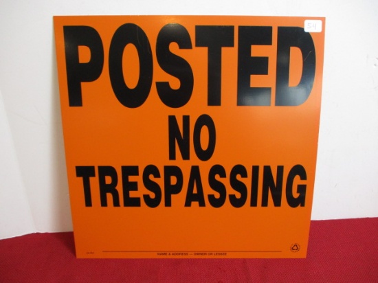 "Posted No Trespassing" Aluminum Advertising Sign