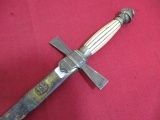 Ceremonial Mason's Knights Templar Sword w/ Sheath