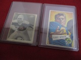 1949 Bowman Olsonoski/1952 Bowman Elroy Hirsch Football Trading Cards