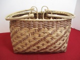 Native American Wooden Handled Gathering Basket