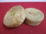 Pair of Native American Lidded Boxes