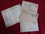 RARE WWI German Soldier Passport and Postal Letters