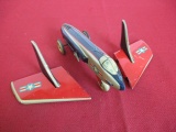 Japanese Tin Litho Airplane Friction Toy w/ Original Box