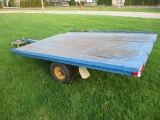 Metal Deck 2-Place Tilt Bed Snowmobile Trailer