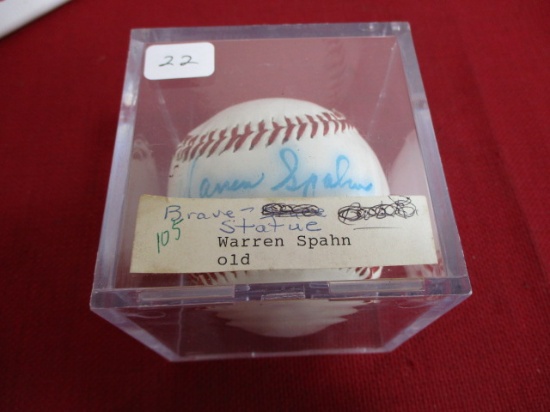 1940'6-1950's "Warren Spahn" Autographed Official Major League Baseball