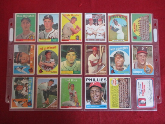 1960's Collectible Baseball Trading Cards-Lot of 17