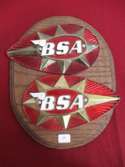 BSA Motorcycle Fuel Tank Emblems-Lot of 2