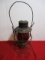 Adlake Illinois Central R.R. Signal Lantern w/ Red Etched Globe
