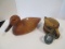Primitive Barn Pulley and Carved Mallard Decoy