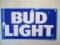 Bud Light Embossed Tin Advertising Sign