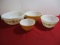 Pyrex 4-Piece Butterly Gold Pattern Nested Bowl Set
