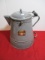 Cream City Grayware Enamel Coffee Pot