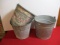 Galvanized Pails-Lot of 3