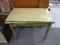Vintage Yellow & Green Enamel Top Table w/ Slide out Leaves