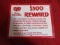Illinois Farm Bureau $500 Reward Tin Sign
