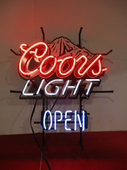Coors Light Neon "Open" Sign