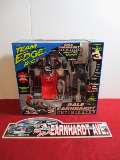Dale Earnhardt NOS R/C Freestyle Cart and Figure w/ Bonus Sign