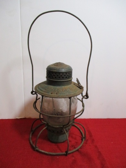 Chicago, Minneapolis, St. Paul R.R. Signal Lantern w/ Etched Globe