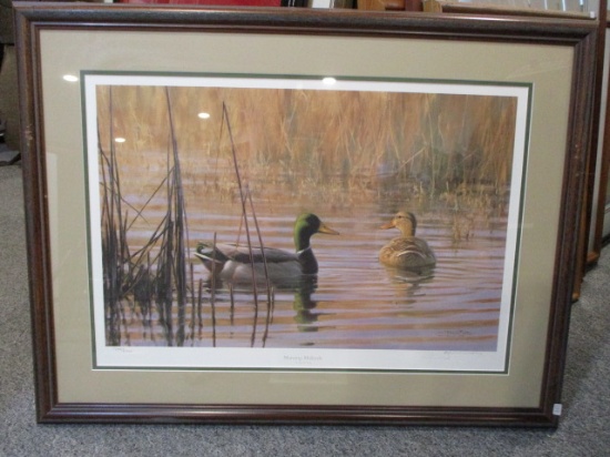 "Morning Mallards" by Gary Moss Signed and Numbered Framed Print