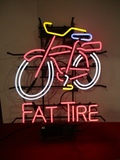 Fat Tire Beer Neon Advertising Sign