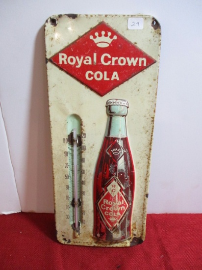 Early Royal Crown Coca Vintage 3D Thermometer