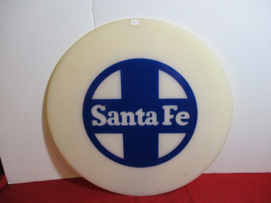 Sante Fe R.R. Acrylic Advertising Sign