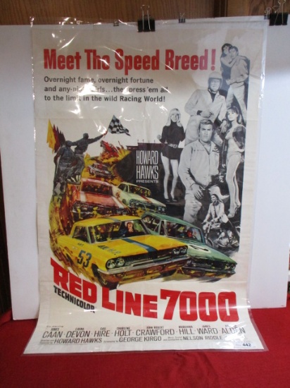 1965 Paramount "Redline 7000" Movie Poster (Amazing Graphics)