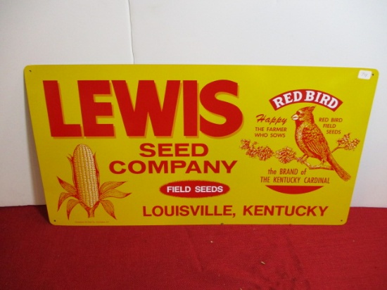 Lewis Seed Co. Metal Advertising Sign