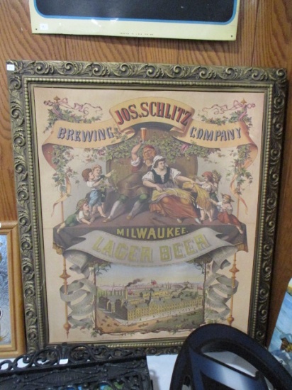 Schlitz Brewing Co. Cardstock Advertising