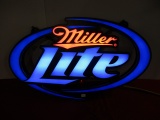 Miller Lite Light Up Advertising Sign