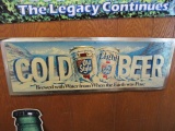 Old Style 1986 Cold Beer Cardstock Advertising Sign