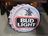 Bud Light Die Cut Tin Advertising Sign